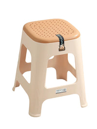 Stackable Plastic Stools with Non-Slip Hollow Seat for Dining, Bathroom, and Home Use, 2-Pack