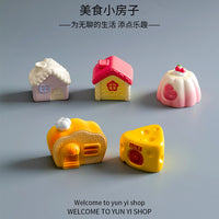 Miniature Cartoon Food House Figurines for Micro Landscape Decor