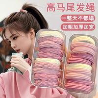 Simple Pink High-Elastic Hair Ties for Ponytails, Durable Hair Bands