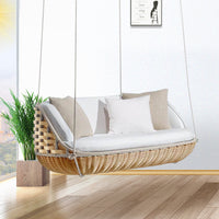 Outdoor Rattan Birdcage Swing Daybed for Garden Balcony