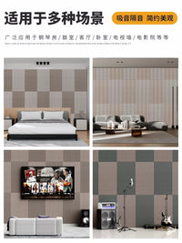 Self-Adhesive Acoustic Panels for Soundproofing Walls - Wood Grain Polyester Fiber Sound Absorbing Tiles