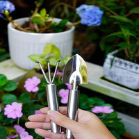 Mini Garden Tool Set, Stainless Steel Hand Trowel, Rake, Shovel for Potted Plants, Outdoor Gardening, Soil Loosening