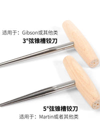 Acoustic Guitar Bridge Pin Hole Reamer Tool Set for Repair and Creation, 3 and 5 Degree