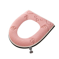 Plush Toilet Seat Cover for Winter, Warm and Soft, Reusable, Adhesive, Universal Fit
