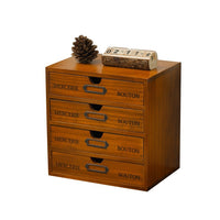 Wooden Monitor Stand Desk Organizer with Drawers