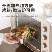 304 Stainless Steel Food Storage Container with Drainer Basket, Refrigerator Organizer for Fruits and Vegetables