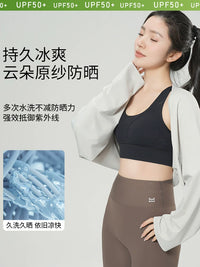 Women's UV Protection Sun Shawl with Ice Sleeves for Driving and Office Wear