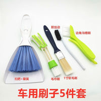 Car Interior Detailing Cleaning Brush Set, Soft Bristle Multi-Purpose Brush for Air Vents and Seat Crevices