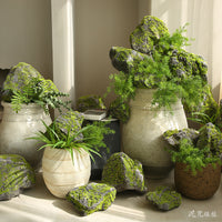 Artificial Mossy Foam Rocks for Landscaping and Decoration