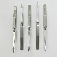 Stainless Steel Stamp Tweezer Set for Collectors - Flat Tip Multi-functional Clip for Stamps, Banknotes, Coins