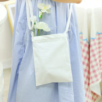 Mini Crossbody Phone Bag for Men and Women, Lightweight Solid Color Canvas Zipper Pouch
