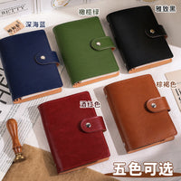 A7 Vintage Soft Leather Loose-Leaf Notebook with Refillable Pages for Students and Professionals