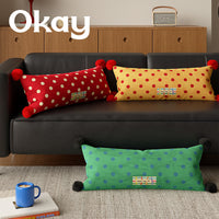 Vintage Polka Dot Lumbar Pillow Cover / Pillow with Insert for Sofa & Car