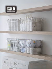 Shuangshan Stackable Stainless Steel Storage Basket for Kitchen and Home Organization