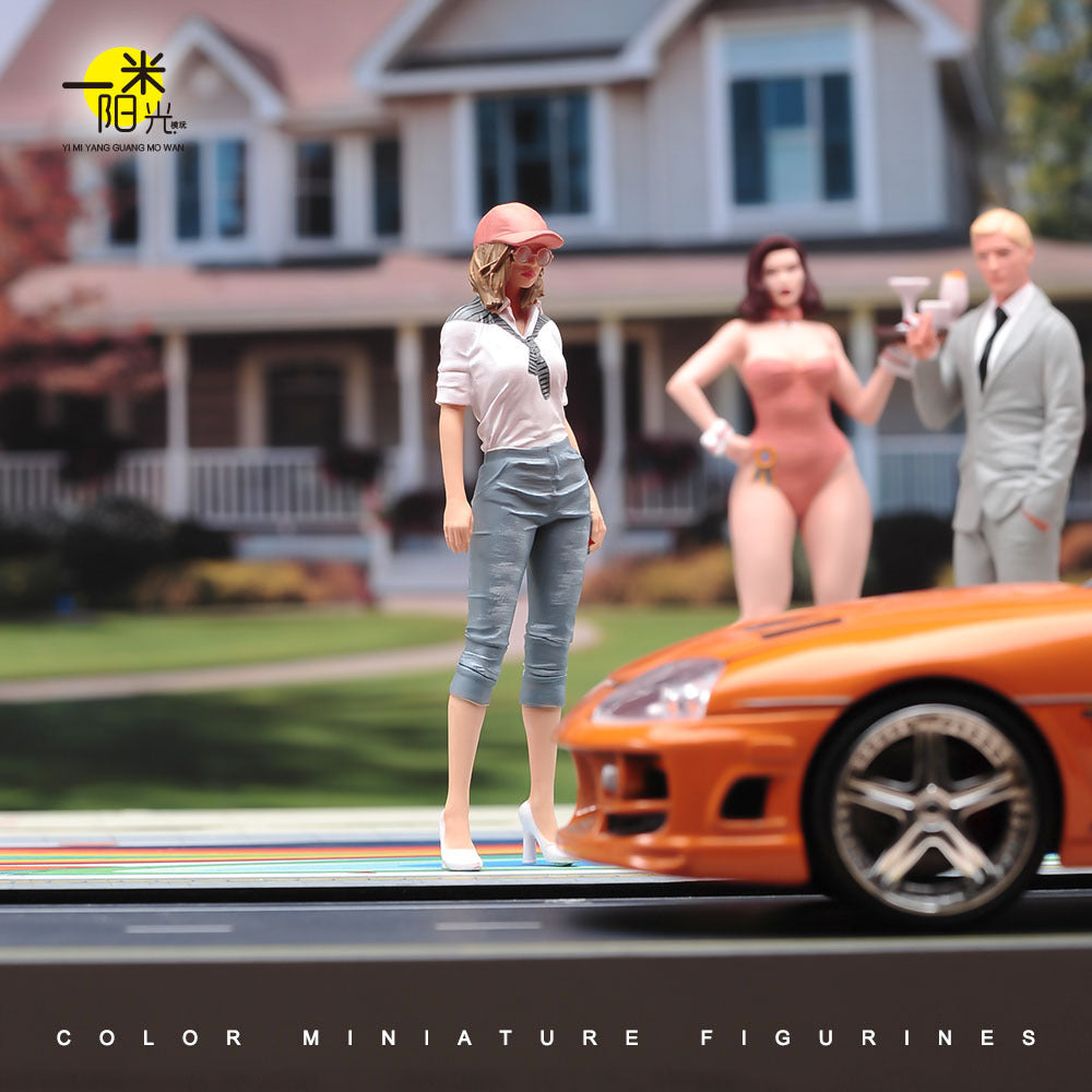 1/18 1/24 Scale Hand-Painted Female Figure Model for Diorama