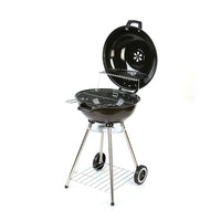 Portable Outdoor Camping BBQ Grill with Wheels - Elevated Patio Fire Pit for Roasting and Stewing