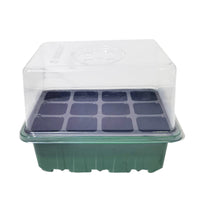 Seedling Starter Tray Kit with High Dome Lid, 12-Cell Greenhouse Grow Box for Germination