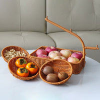 Multi-tier Fruit Basket with Decorative Stand for Living Room, Afternoon Tea, and Dried Fruit Display