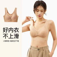 Seamless Lace Bralette Wireless Padded Sports Bra for Women