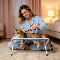 Pet Grooming Hammock for Small Dogs and Cats - Detachable Bathing and Nail Trimming Restraint