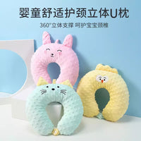 Cartoon U-Shaped Memory Foam Neck Pillow for Kids & Adults - Travel & Office Nap Pillow