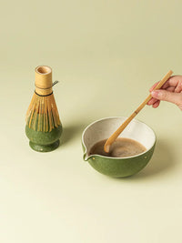 Japanese Style Matcha Bowl and Whisk Set for Traditional Tea Ceremony
