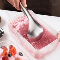 Manual Ice Shaver Spoon Stainless Steel Shaved Ice Machine Household Tool