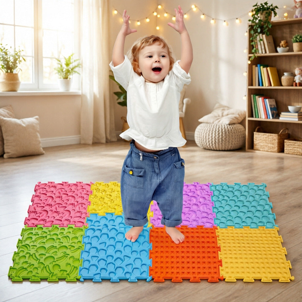 Acupressure Mat Silicone Foot Massager for Kids Sensory Training & Adults