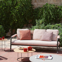 Outdoor Wicker Rattan Patio Bistro Set with Coffee Table and Armchairs