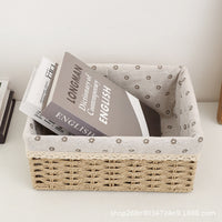 Hand-Woven Storage Basket for Home Desktop Bedroom Keys Sundries Cosmetics Toys Snacks