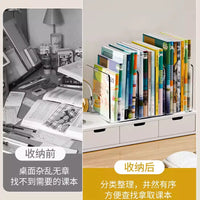 Acrylic Desktop Bookends and Organizer for Students and Office