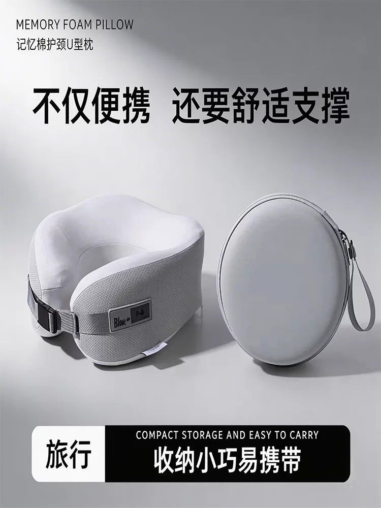 Bansyin Memory Foam U-Shaped Neck Pillow for Travel and Sleep