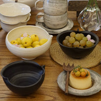 Jingdezhen Handcrafted Ceramic Dessert Bowl Set - Japanese Style Matcha, Yogurt, Fruit Bowls