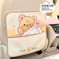 Cute Cartoon Car Seat Back Protector Kick Mat for Kids - Universal Anti-Dirty Pad