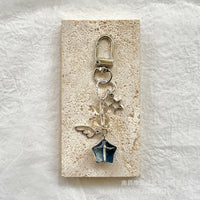 Star Beaded Phone Charm & Bag Pendant with Wing Keychain