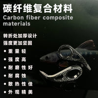Carbon Fiber Fishing Rod Guide Rings for Lure Rods, KW Double Foot Line Guides DIY Accessories