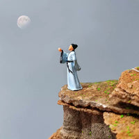 Li Bai Miniature Figurine for Micro Landscape Decor, Ancient Chinese Poet Statue