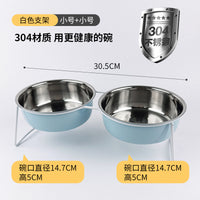 Elevated Stainless Steel Dog Bowls with Stand, Double Bowl Design for Food and Water, Anti-Spill Pet Feeder