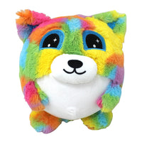 Inflatable Rainbow Plush Toy for Kids, Soft Bouncing Cartoon Animal Doll