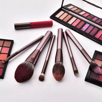 12-Piece Grape Makeup Brush Set with Pony Hair Bristles for Beginners, Eyeshadow, Powder, Blush, Concealer