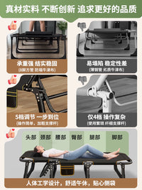 Portable Folding Cot for Office Nap, Outdoor Camping, and Lounging - Heavy-Duty Square Tube Frame with Head Support and Side Pocket