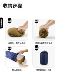 Portable Memory Foam Neck Pillow for Travel, Camping, and Office Naps with Bamboo Charcoal Infusion