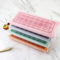 Thickened 24/36-Grid Square Ice Cube Tray with Lid, Silicone Ice Mold for Baby Food and Jelly