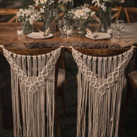 Bohemian Macrame Wedding Chair Back Decor & Wall Hanging Tapestry