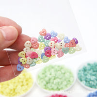 6mm Pearl Resin Heart Buttons for BJD Dolls and Cotton Dolls