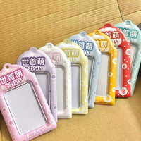 8 Colors K-Pop Idol PVC Card Holder for Small Cards, Meal Cards, Campus Cards, with Display Pendant