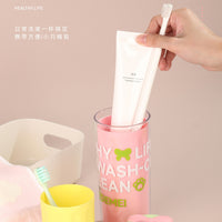 Portable 3-in-1 Travel Toothbrush Holder and Mouthwash Cup Set for Kids and Adults