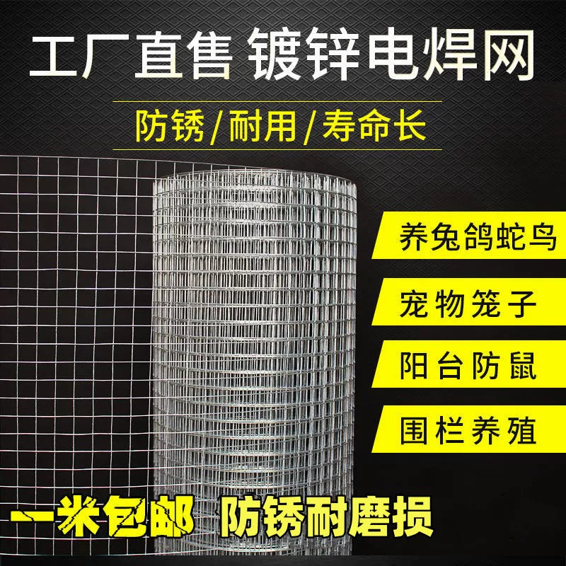 Galvanized Welded Wire Mesh Fence for Garden, Balcony, Pet Enclosures, and Rodent Protection
