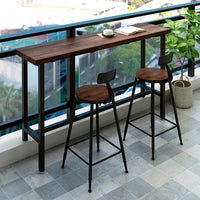 Outdoor American Style Solid Wood Bar Table Set for Balcony Patio