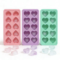Heart-Shaped Ice Cube Tray with 10 Grids for Drinks, Chocolate, and Baby Food